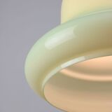 Mid-Century Italian Brass and Green Glass Pendant Lamp, 1960s