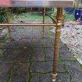 Table basse en marbre et laiton style Louis XV