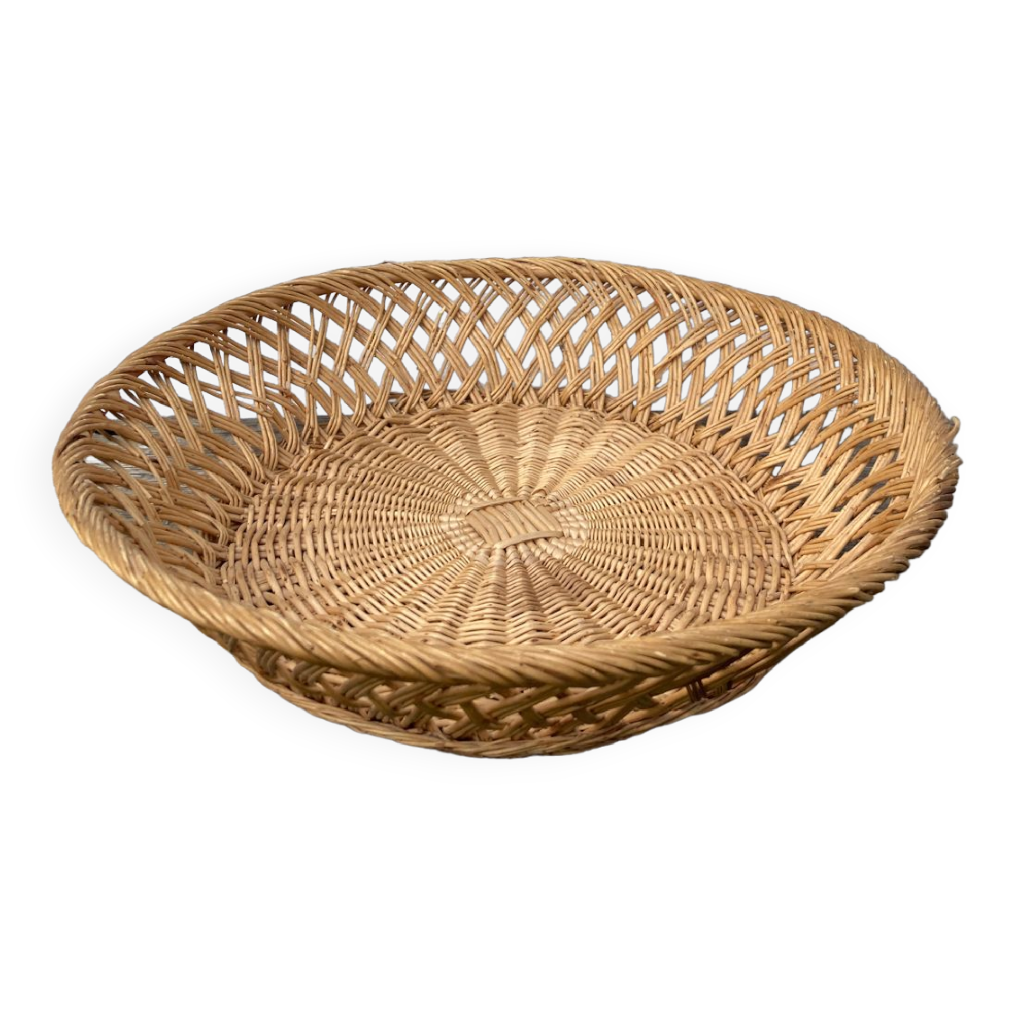 Rattan basket or vintage wicker braided or basket