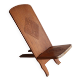 Child's folding chair carved – traditional wooden craftsmanship