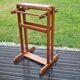 Towel rack on art deco wooden legs