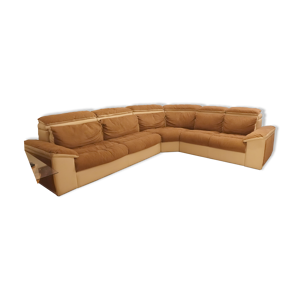 Canapé d'angle cuir