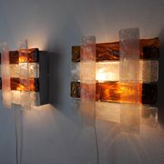 Pair of poliarte sconces by Albano Poli, 1970, Murano Italy