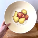 Ceramic salad bowl apples and pears Ter Steege Rÿssen vintage