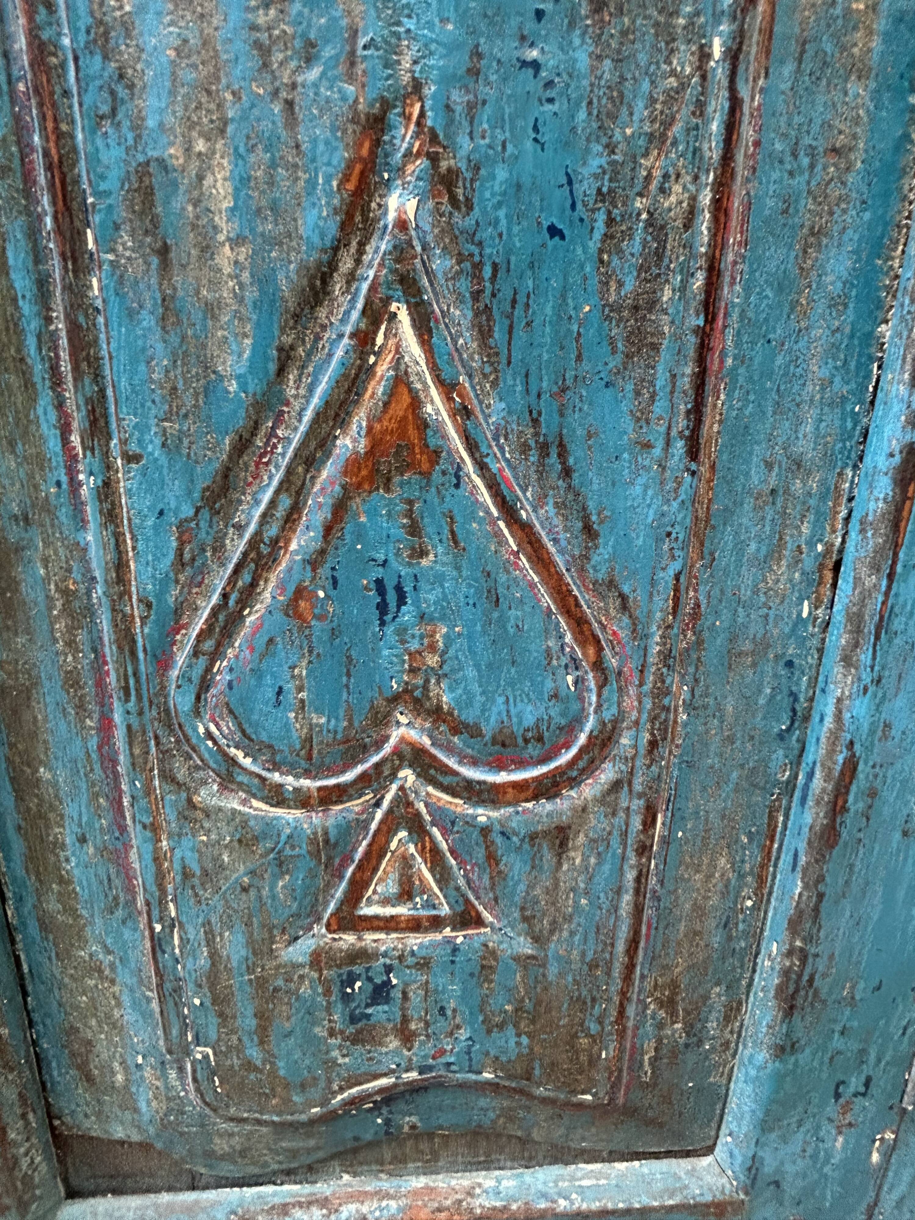 Rajasthani wardrobe in Burmese teak with original patina.