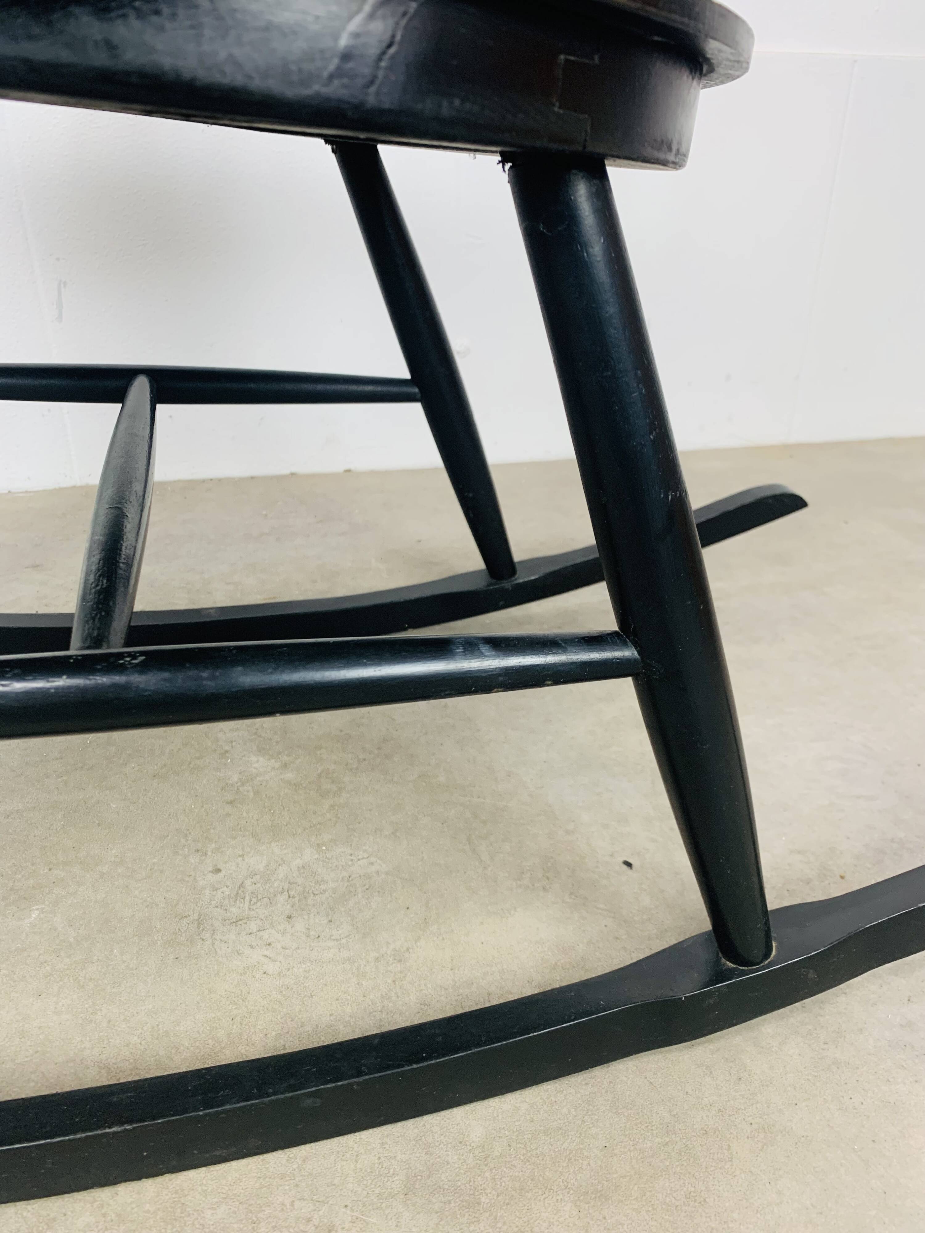 Scandinavian rocking chair in Tapiovaara style, 1960s