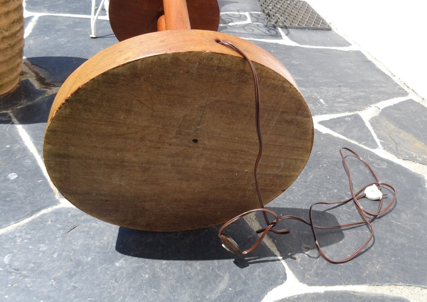 Mahogany art deco floor lamp