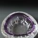 Vide poche Murano à bulles/Bullicante. Motifs croisillons. En verre d Art soufflé. Diam 13 cm