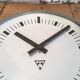 Dark Grey Industrial Bakelite Wall Clock From Pragotron, 1970s