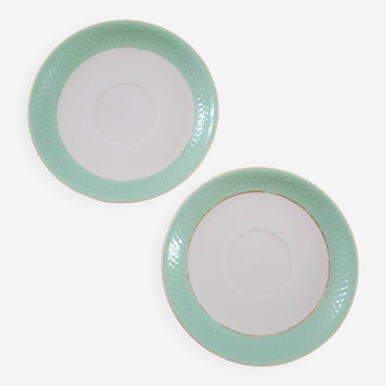 Set of 2 St Amandinoise saucer plates
