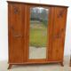 Art deco wardrobe in solid oak