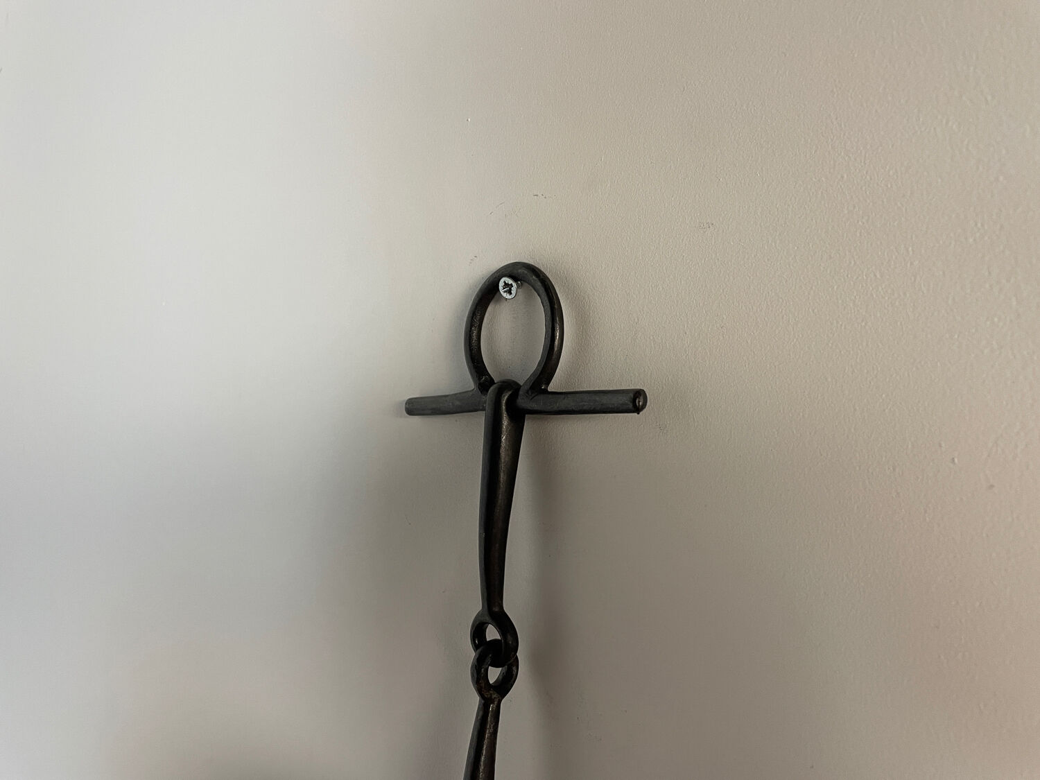 Brutalist iron mirror