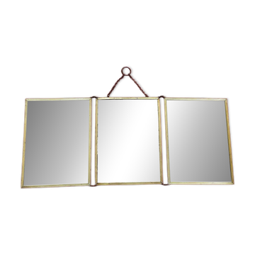 Antique Triptych Mirror
