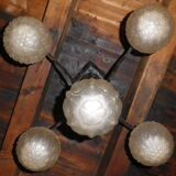 art deco globe chandelier