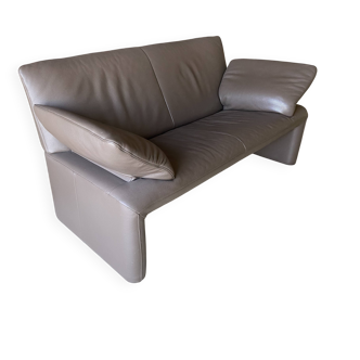 JP Audebert linear model 3-seater sofa in mocha leather