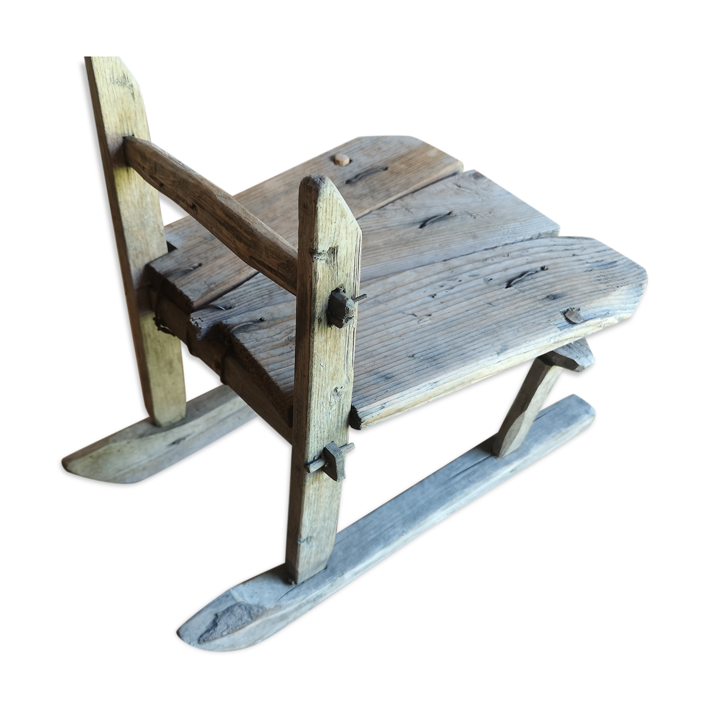Sleigh child folk art Alps early XX th