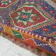 Vintage Turkish kilim, handwoven, 186x227 cm.