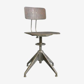 Rowac Model XII Swivel Desk Chair Circa 1920s