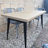 TOLIX, Large Metal Table T55 by Xavier Pauchard France, 1950s