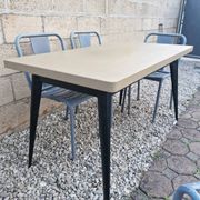 TOLIX, Large Metal Table T55 by Xavier Pauchard France, 1950s