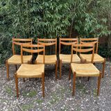 Set of 6 Vintage Scandinavian Chairs