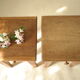 Pair of vintage country bedside tables oak and fir