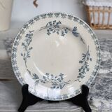 Antique deep plates in ivory and blue ironstone - Manufacture de G