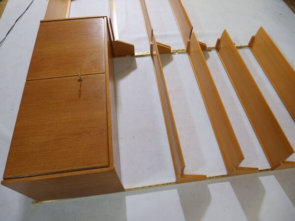 Étagère murale design en teck WK, meubles années 50-60