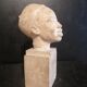 Statue bust face woman Africa Guinea XXth Konakry art