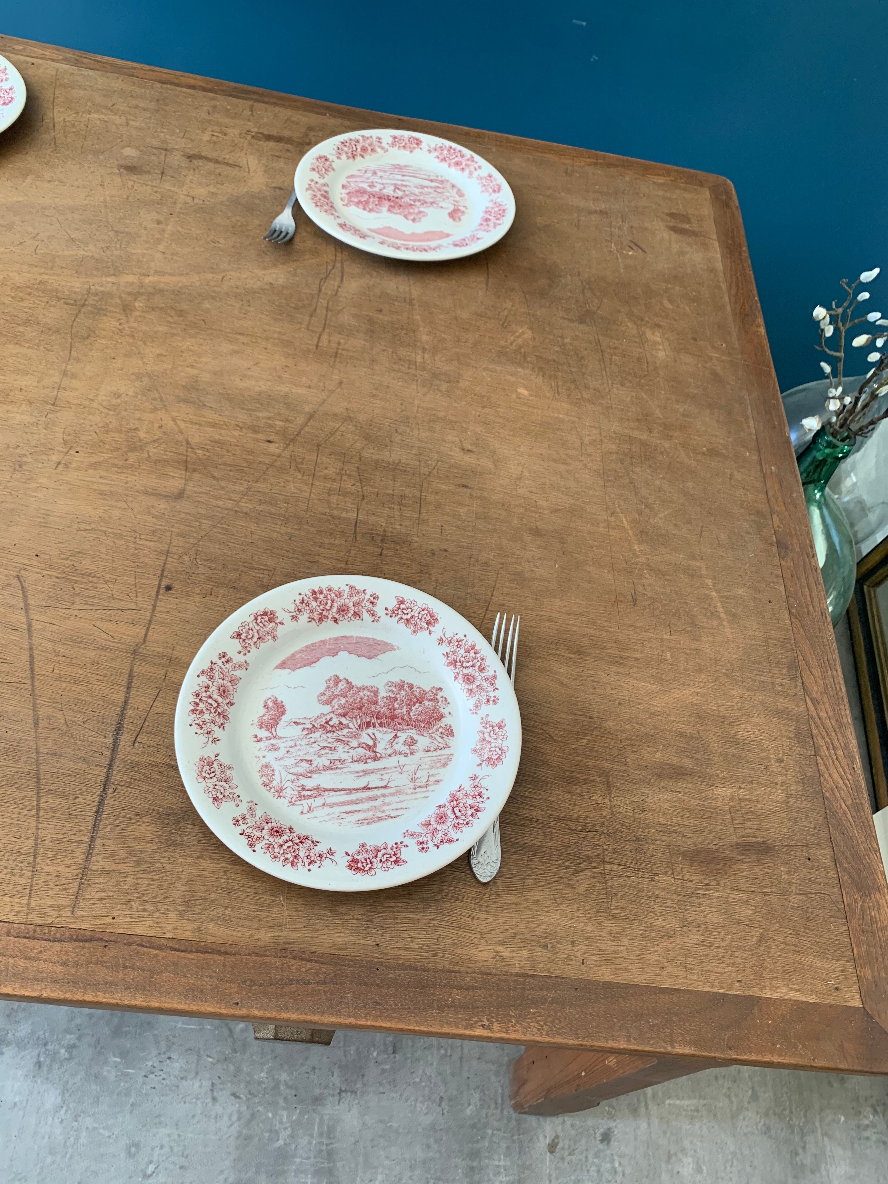 Farm table with 6 drawers