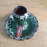 Trojan glazed ceramic cellar rat candle holder Bulgaria