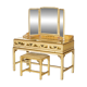 Chinoiserie dressing table in walnut with stool