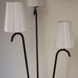 Tripod floor lamp in tubular metal - 1950s