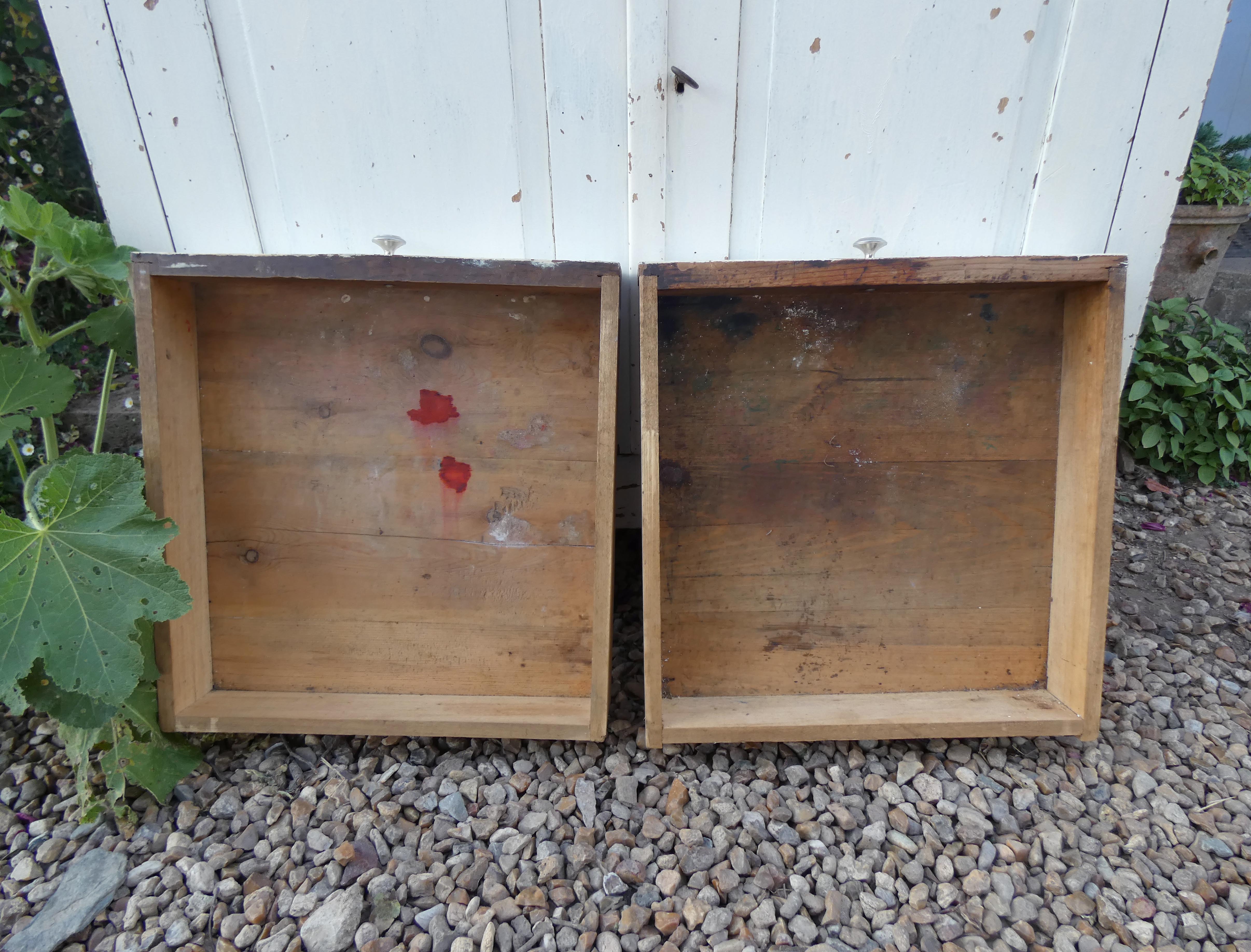 Old patinated wooden sideboard