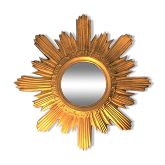 Mirror sun gilded wood 44 cm, 1960