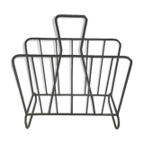 Vintage metal magazine holder, modernist style