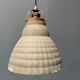 Old mercury glass hanging lamp with brass fixture
