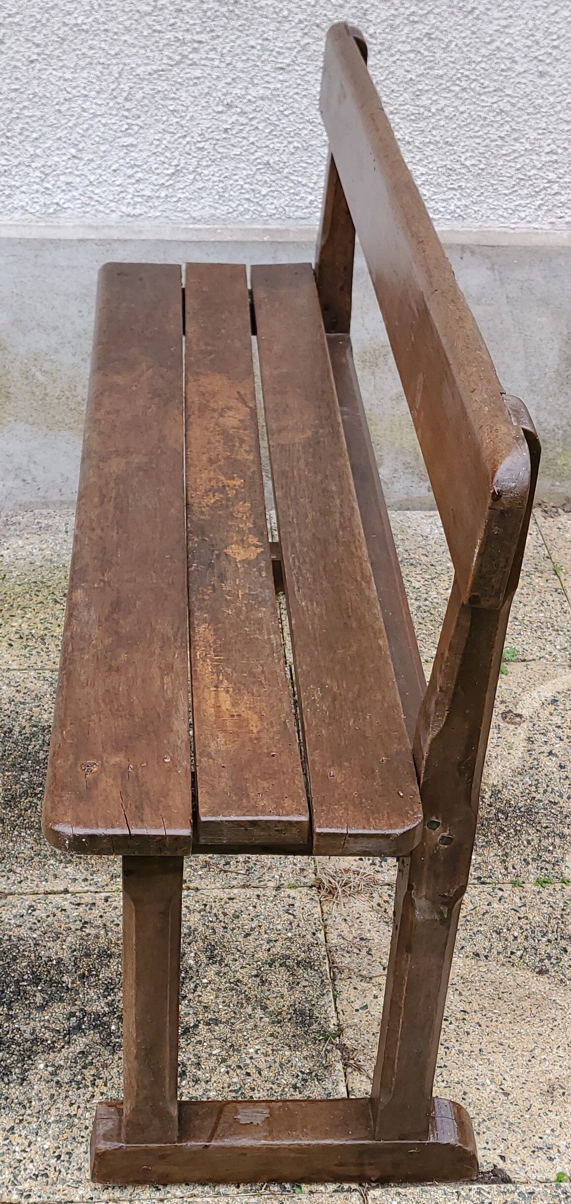 Solid wood school bench