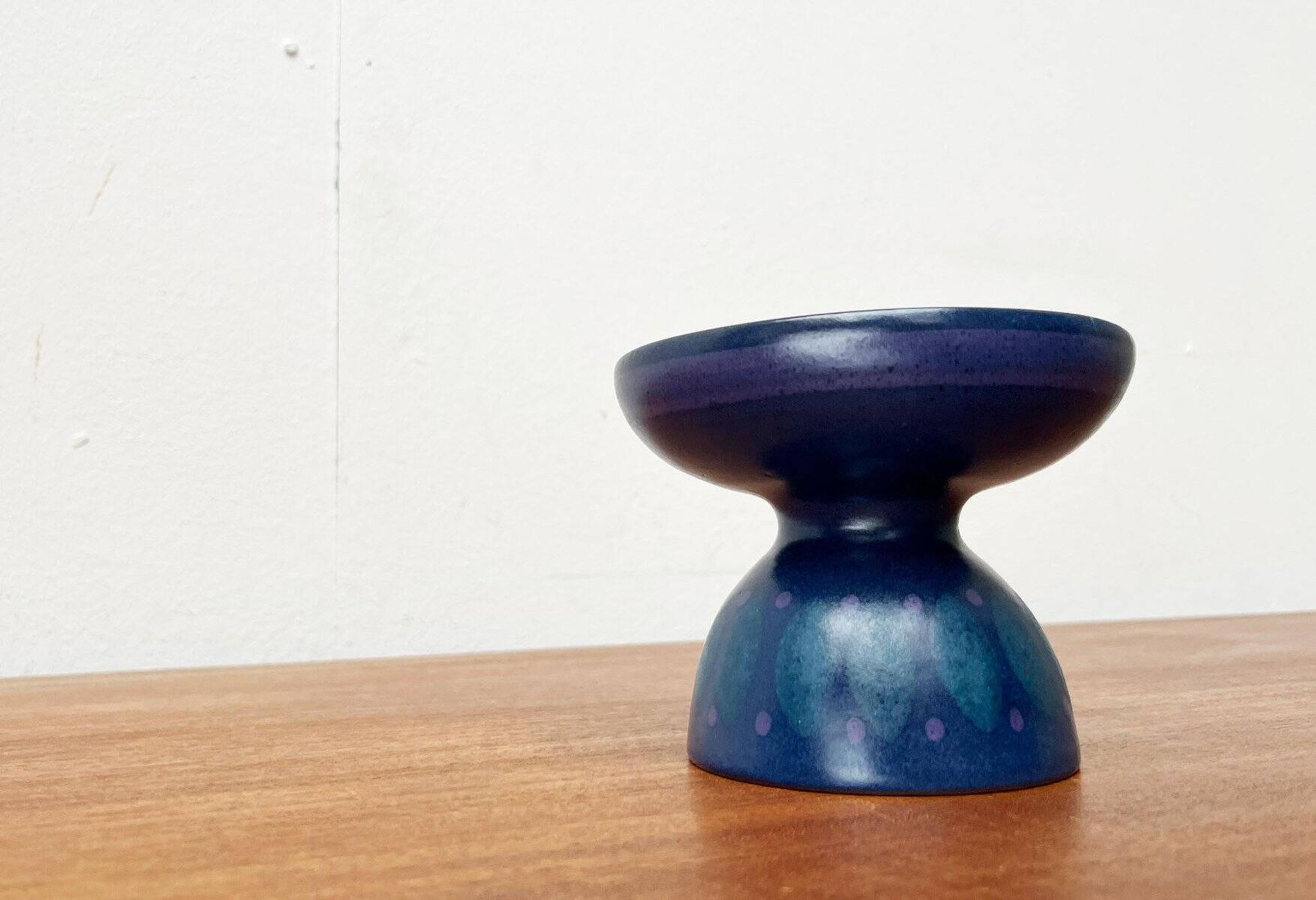 Vintage pottery candlestick from West Germany by KMK Keramik Manufaktur Kupfermühle, 1970s.