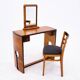 Art deco dressing table + chair set, Poland, Art Deco, ca. 1940.
