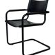 Vintage Breuer style leather chair B32/34 Italian Design in black