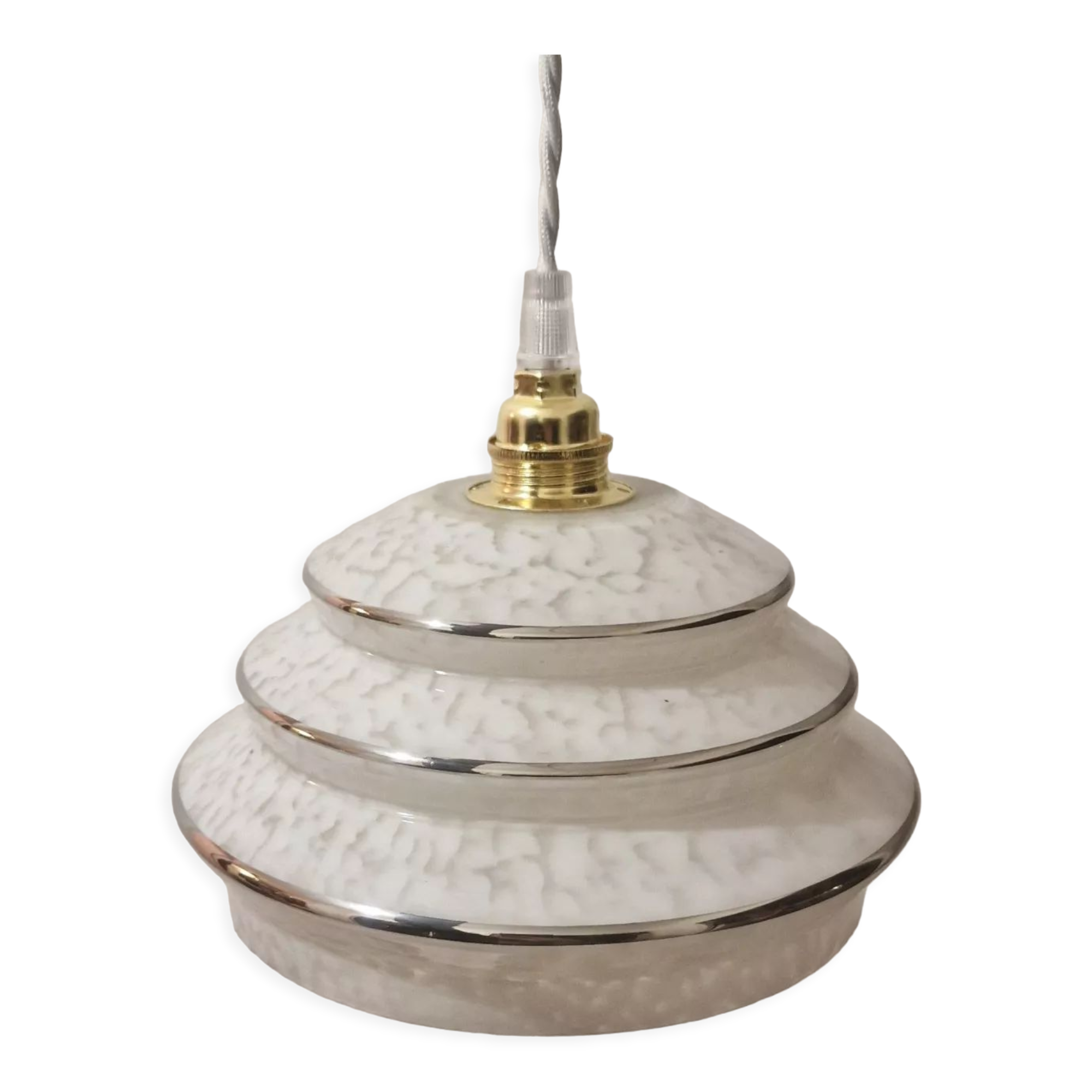 Art Deco period glass suspension in clichy glass