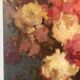 Large bouquet of roses, oil on wood panel, signed