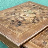 Set of 3 nesting tables in inlaid wood