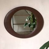 Asymmetrical oval wall mirror seventies