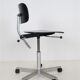 Adjustable Fritz Hansen / Kevi office chair by Jørgen Rasmussen / black / mid-century Danish modern design