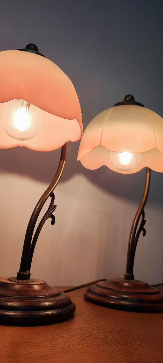 Pair of bedside lamps