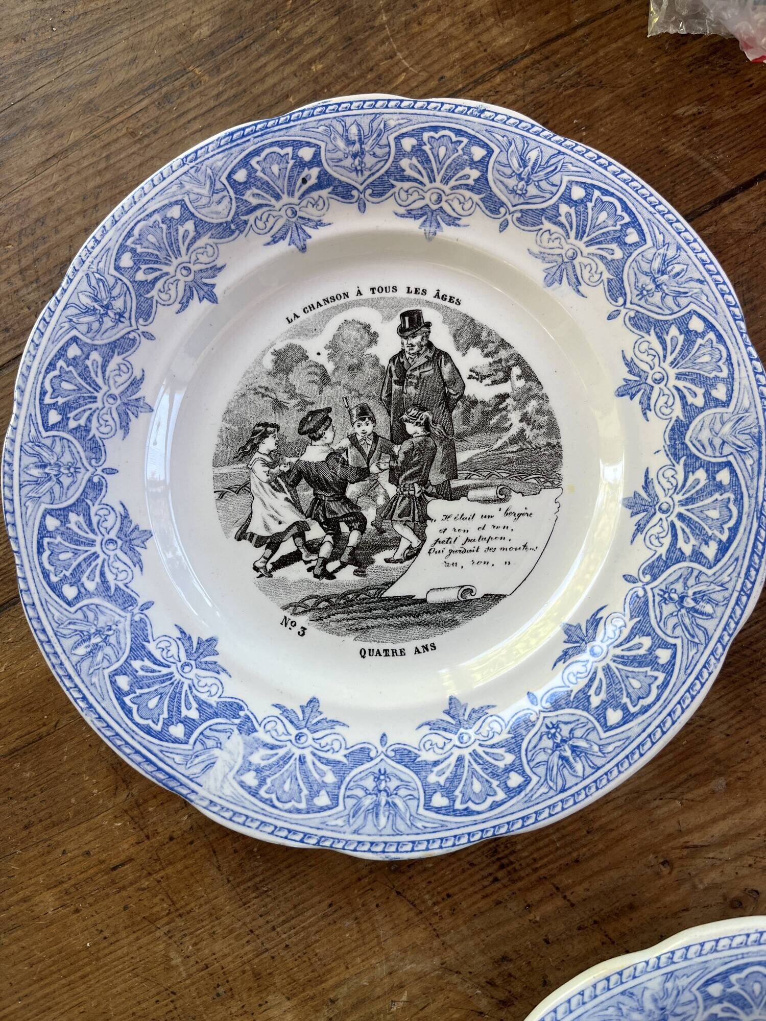 Talking Creil and Montereau set of plates