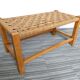 Bohemian clear and seat wooden bench rope
