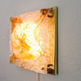 Mazzega Murano glass and brass wall lamp from the 60s
